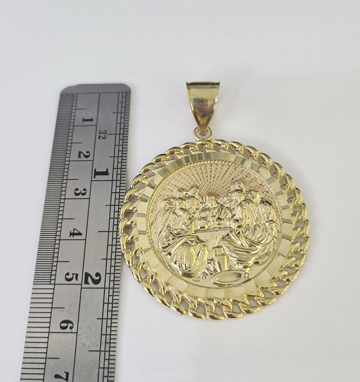 10k Centenario Coin Charm Yellow Gold 50 Pesos 1947 Mexico/Mexican Coin 2.25"