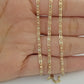 10K Trio Color Gold 2mm Mariner Anchor Chain Necklace 16" 20" 22" Inch