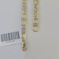 10K Yellow Gold Diamond Bracelet Women Ladies 7" REAL Genuine Gold