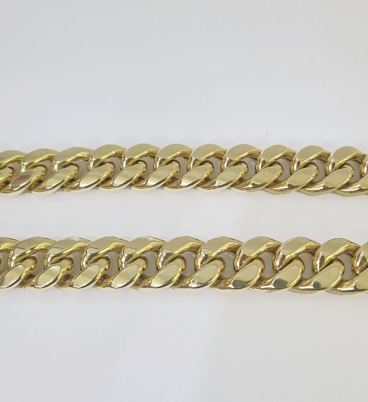 10k Yellow Gold Miami Cuban Link Chain Necklace 14mm 18-26 Inches Real