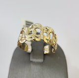 10k Cuban Curb Ring Yellow Gold Women Men Real Genuine 10Kt