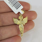 10K Gold Miami Cuban Chain Praying Angel 18"-28" 3mm REAL Pendant Necklace SET