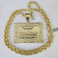 Real 10k Solid Rope Chain Last Supper Charm Set 6mm 20"-30" Inch Necklace Gold