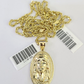 10k Solid Rope Chain 2mm Jesus Head Pendant Charm Necklace SET 18-22" Ladies