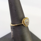 Real 10k Hearts Diamond Ladies Ring Women Casual 10Kt Yellow Gold