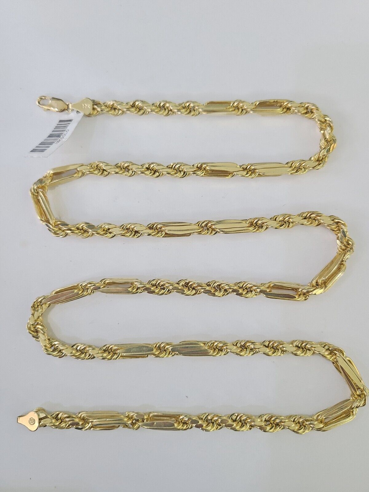 Real 10k Milano Rope Chain Necklace Yellow Gold 5mm 22" with no days off charm