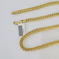 Real 10k Franco Chain Yellow gold 5mm 24inch Necklace lobster lock 10kt