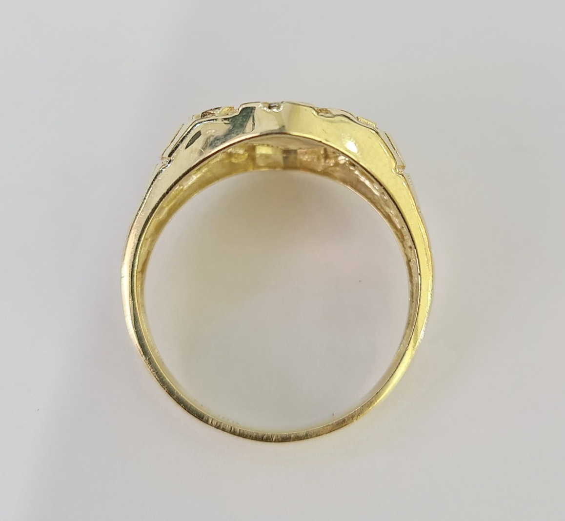 10k Medusa Head Ring Yellow Gold Men Real Genuine