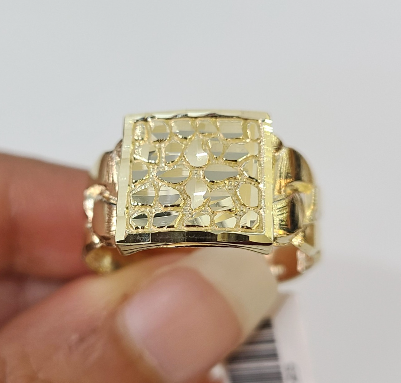 10k Nugget Ring Yellow Gold Women Men Real Genuine 10Kt