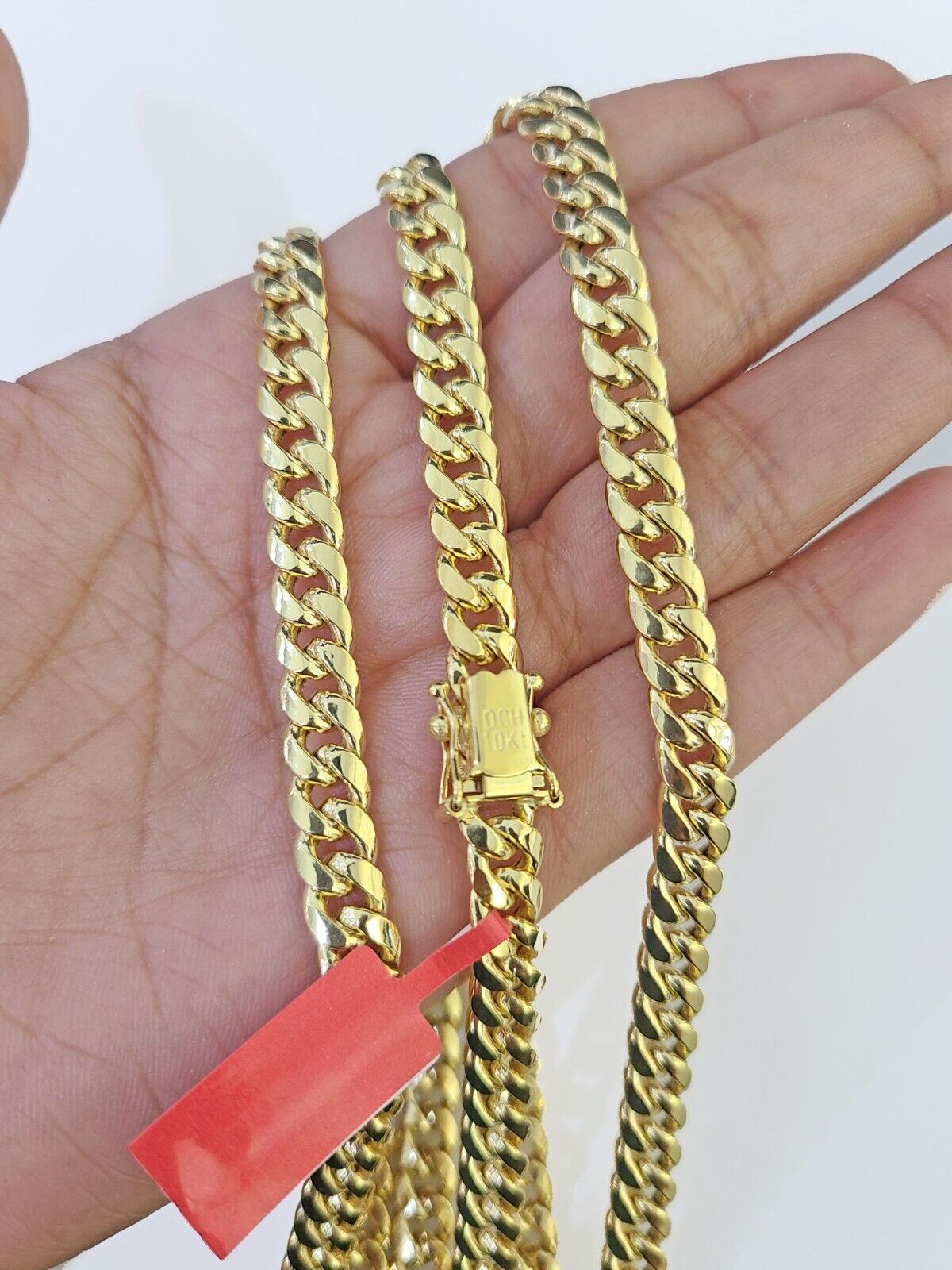 10k Yellow Gold 7mm Miami Cuban Link Chain Necklace 20-24 Inches Real