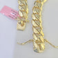 14K REAL ID Bracelet Solid Miami Cuban Link 12mm 8.5 inches 14kt Yellow Gold