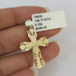 10k Solid Rope Chain 3mm Jesus Cross Pendant Charm Necklace SET 18-24 in