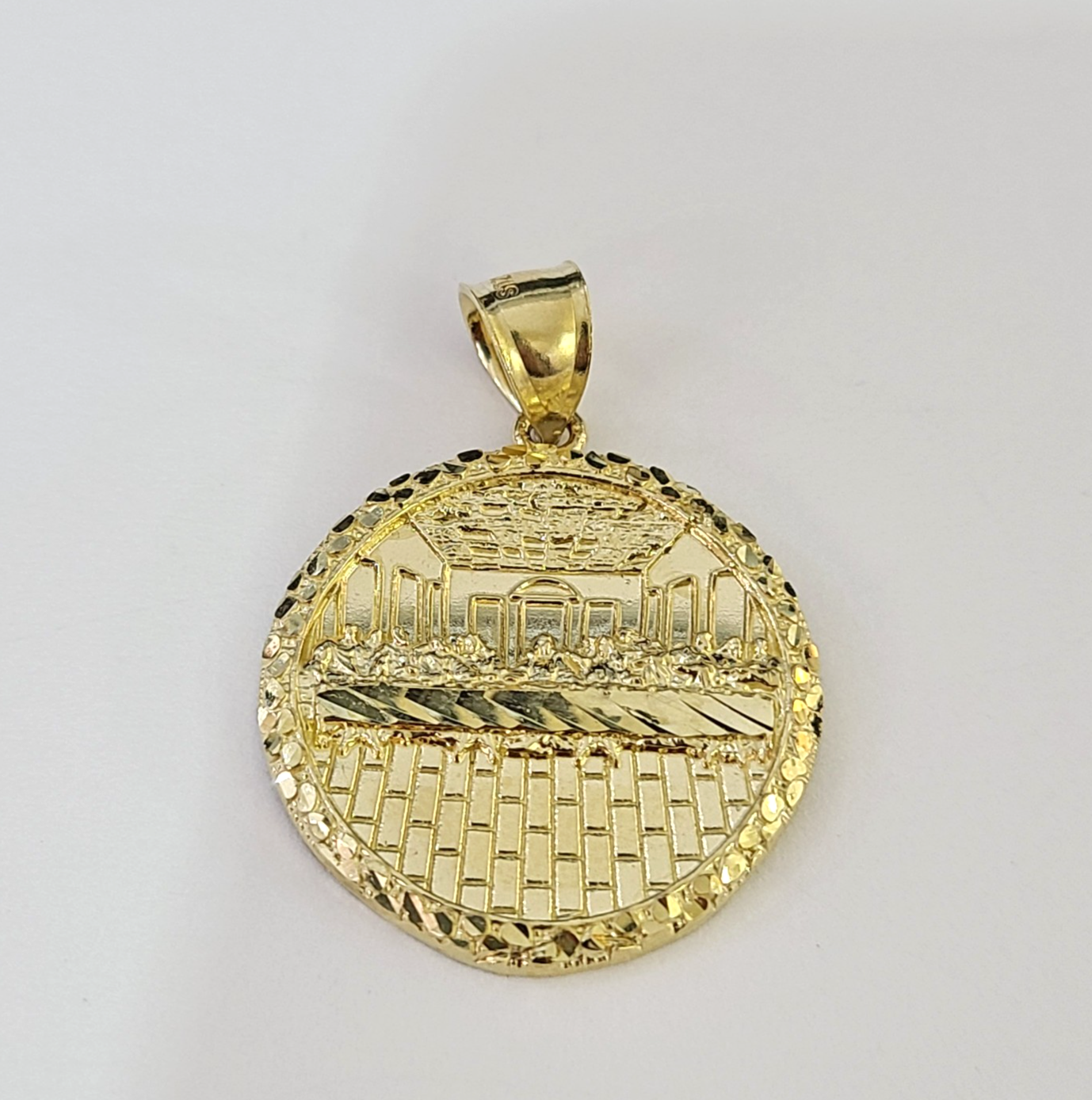 10k Aztec Calendar Charm Pendant Men Women 10kt Real Yellow Gold
