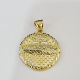 10k Aztec Calendar Charm Pendant Men Women 10kt Real Yellow Gold