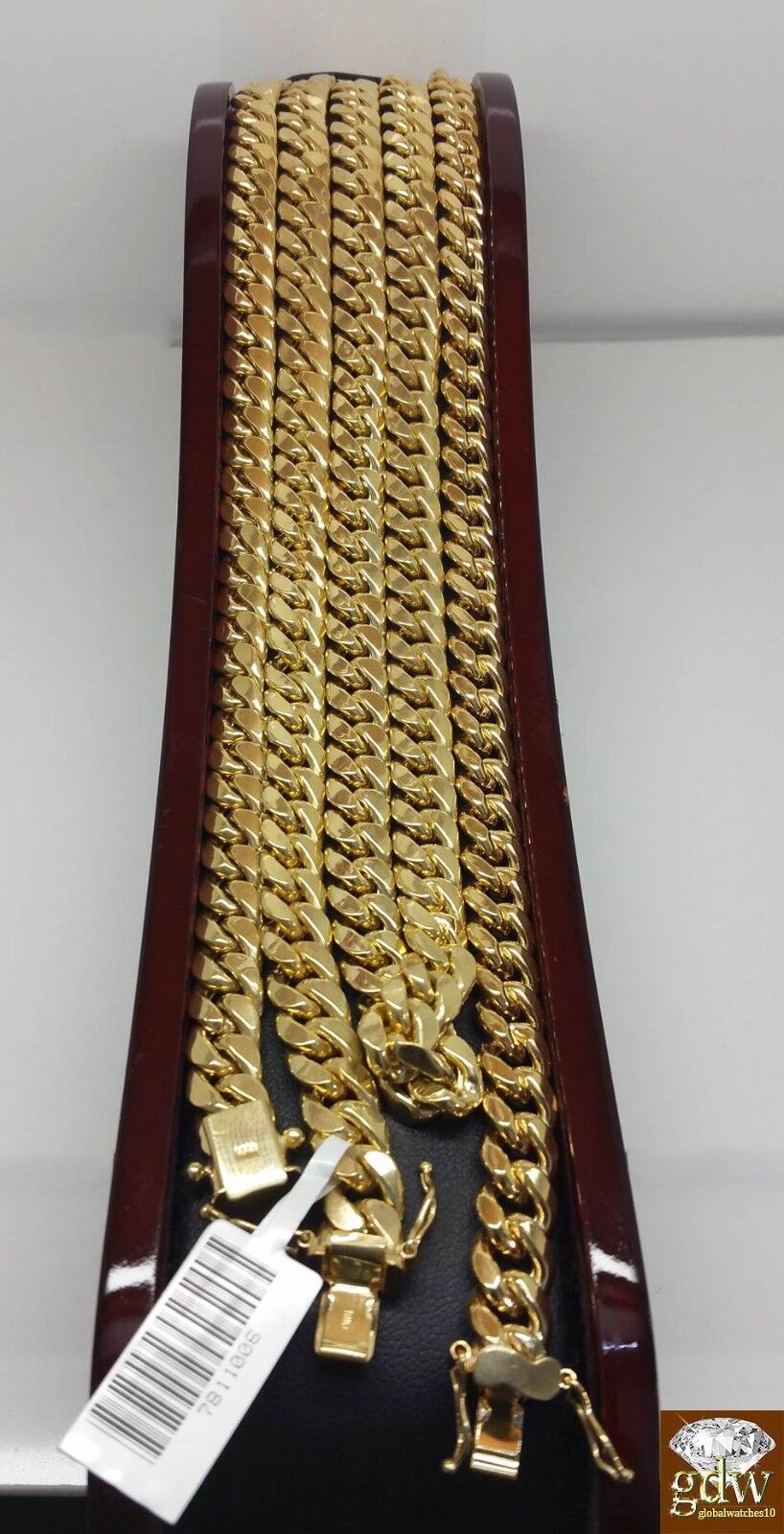 10k Gold Miami Cuban Necklace Bracelet set 8MM 22"-30" Bracelet 7.5"- 9"