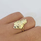 Real 10k Nugget Ring Yellow Gold Casual Ring 10kt Genuine