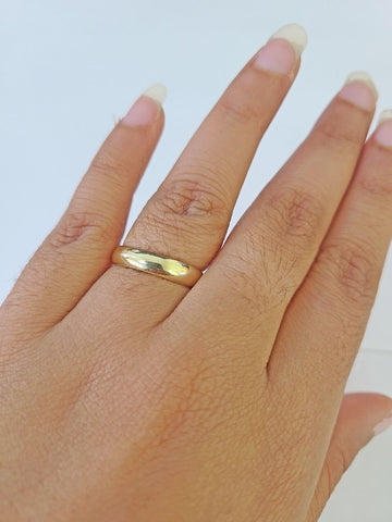 Real 10k Yellow Gold Ring Band Wedding Engagement Size 7 Women Ring