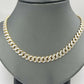 Real 10k Gold Cuban Link Royal 7mm Monaco chain 20"  Bracelet 8' Set Diamond Cut