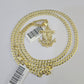 10k Gold Cuban Curb Chain Eagle Anchor Charm Solid 4mm 18"-28" SET Necklace