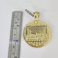 10K Franco Chain Last Supper Pendant Charm Necklace 20"-28" 4mm Yellow Gold SET