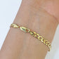 10k Yellow Gold Cuban Link ID Bracelet 8" 6mm Lobster Clasp Real 10Kt