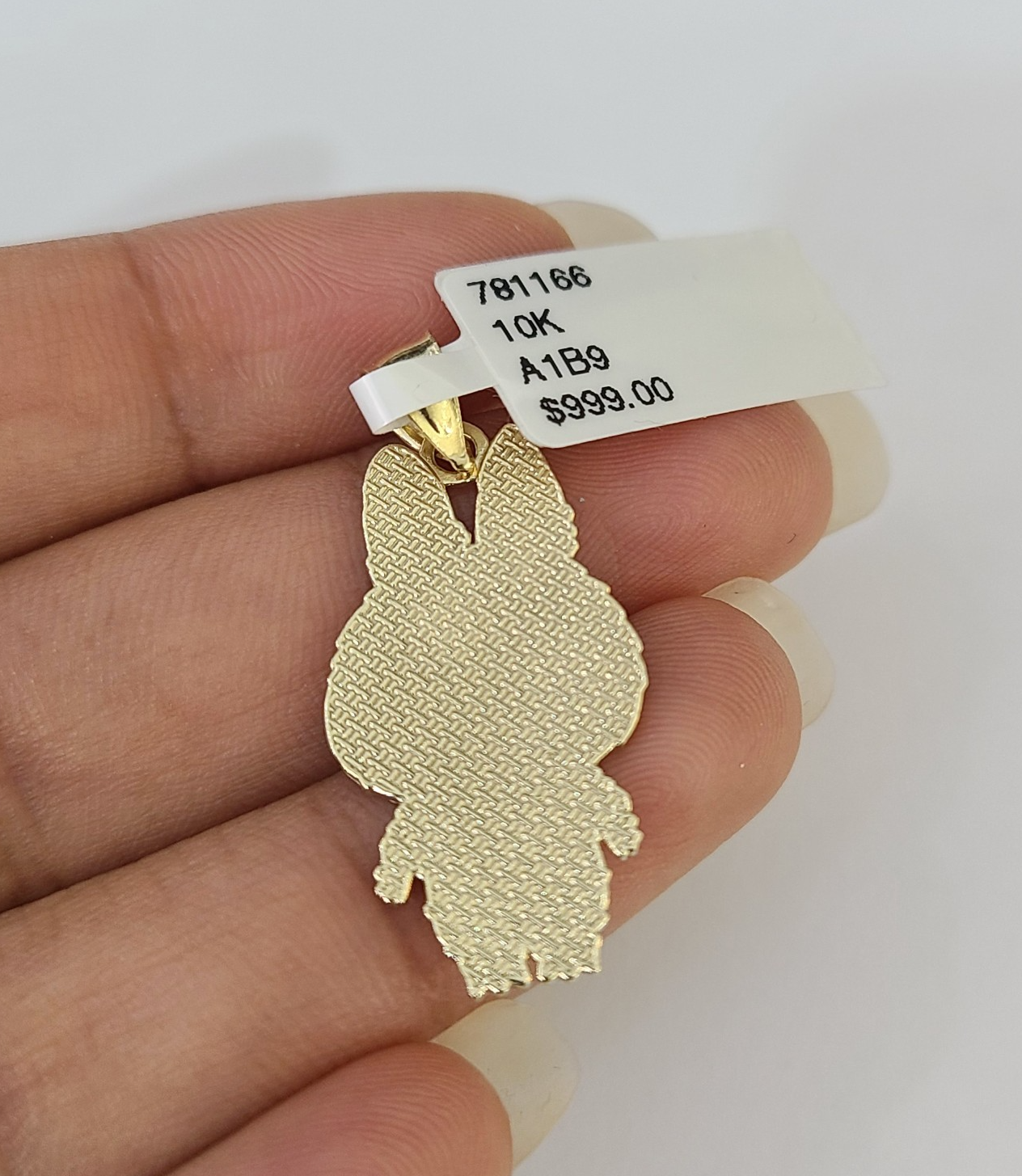 10k Cartoon Monster Charm Pendant Men Women 10kt Real Yellow Gold