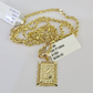 10k Gold Initial Z Charm Rope Chain 16"-26" 2.5mm SET Necklace Alphabet Pendant