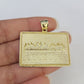 Real 10k Last Supper Pendant Charm Yellow Gold 1.25" Diamond Cut Genuine