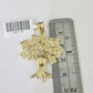 10K Franco Chain Money Tree Pendant Charm Necklace 20"-26" 2.5mm Yellow Gold