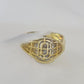 Real 10k Diamond Mens Ring Saint Jude Band Yellow Gold Casual Genuine Natural