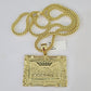 10K Franco Chain Last Supper Pendant Charm Necklace 20"-28" 4mm Yellow Gold SET