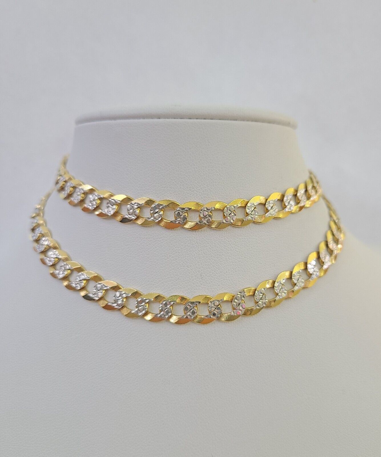 14k Gold Solid Cuban Curb Link Chain Necklace REAL 8mm 20-30 Inches Diamond Cuts