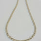 10k Yellow Gold Chain Real Tennis Necklace 18" 20" 22" Two-row Stone Mens Women