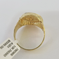 10k Medusa Head Ring Yellow Gold Men Real Genuine