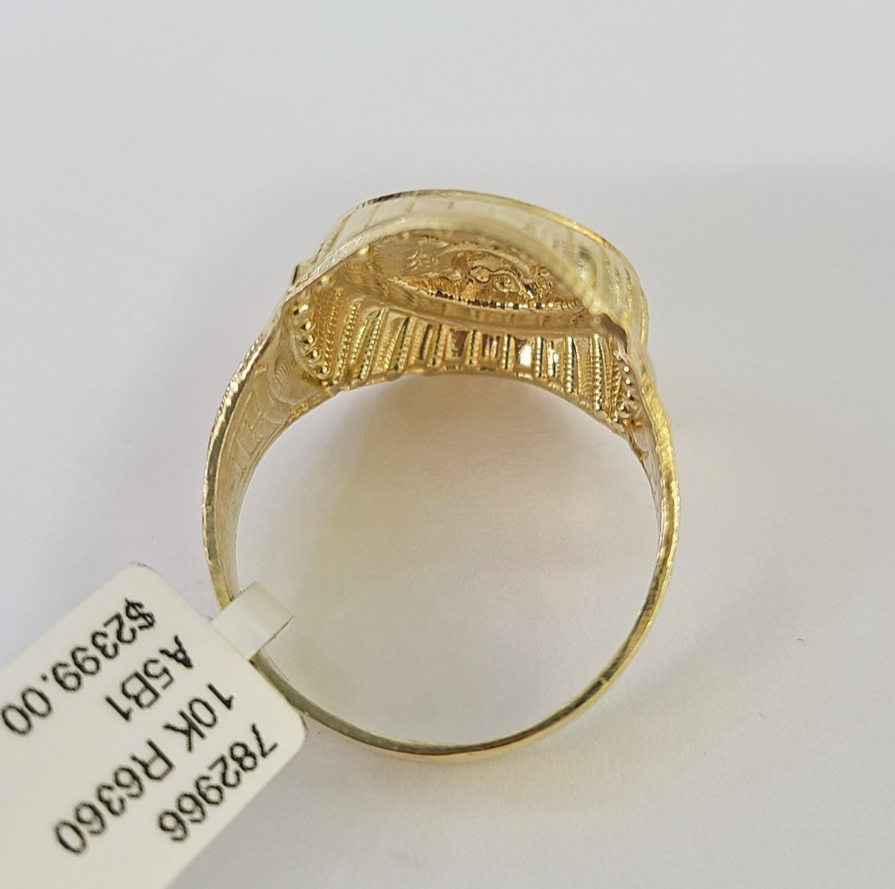 10k Medusa Head Ring Yellow Gold Men Real Genuine