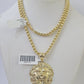 10k Gold Byzantine Necklace Lion Charm 18-26 inches 3mm REAL Yellow SET Chain