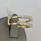 Real 14k Diamond Ladies Ring Yellow Gold Enhancer Guard Wrap Engagement Wedding