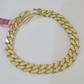 14K Yellow Gold Royal Monaco Cuban Bracelet 10mm 8.5 inches Boxend Lock