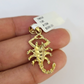 10k Solid Rope Chain 2mm Necklace Scorpion Pendant Charm SET 18-24 in