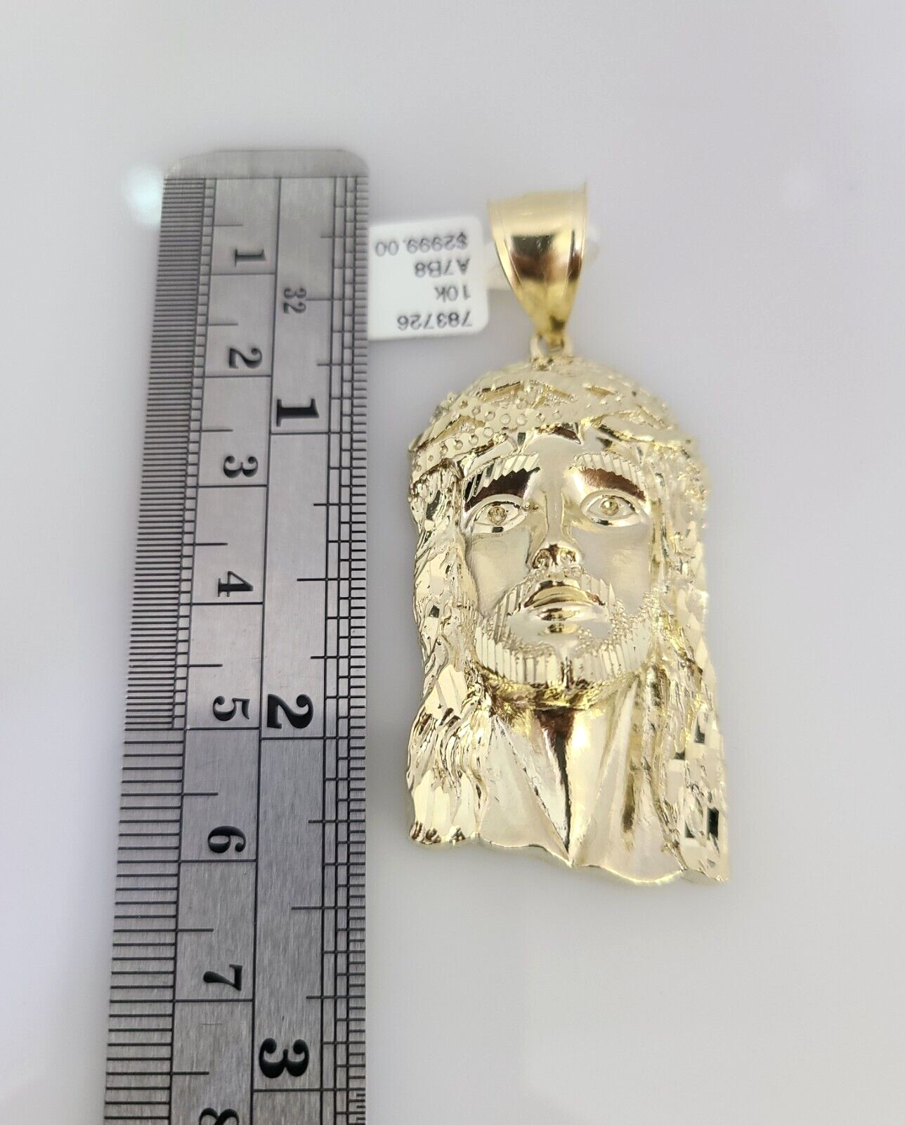 10K Franco Chain Necklace Jesus Head Pendant Charm 20"-28" 4mm Yellow Gold SET