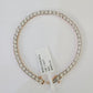 10K Rose Gold Diamond Bracelet Women Ladies 7" REAL Genuine Gold