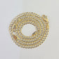 14K Solid Cuban Curb Link Bracelet Diamond Cut 3mm 7" Inch REAL Yellow Gold
