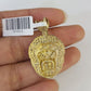 10K Gold Miami Cuban Chain Roaring Lion 18"-28" 3mm REAL Pendant Necklace SET