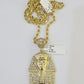 10k Solid Rope Chain Pharaoh Charm Set 4mm 18"-28" Necklace Yellow Gold Pendant