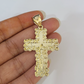 Real 10K Jesus Cross Pendant Crucifix Yellow Gold Charm Genuine 10kt