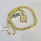 10k Gold Initial F Charm Rope Chain 16"-26" 2.5mm SET Necklace Alphabet Pendant