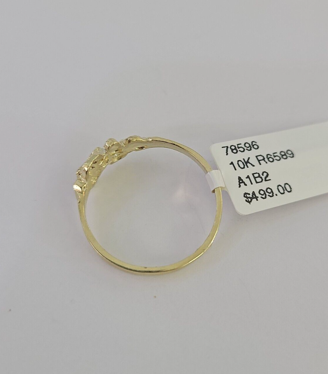 Real 10k Nugget Ring Yellow Gold Casual Ring 10kt Genuine