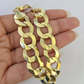 14K Real Yellow Gold Cuban Curb Bracelet Solid 14mm Link 8.5" inch Genuine