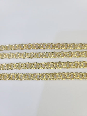 Real 10k Chino ID Chain Necklace Yellow Gold 6mm 18" 20" 22" 24" Genuine