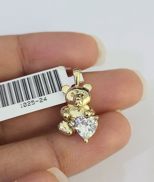 10K Real Yellow Gold TEDDY BEAR Charm Pendant Gold 10kt Genuine